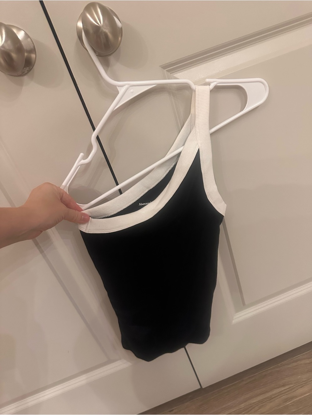 Abercrombie & Fitch Black Tank with White Trim